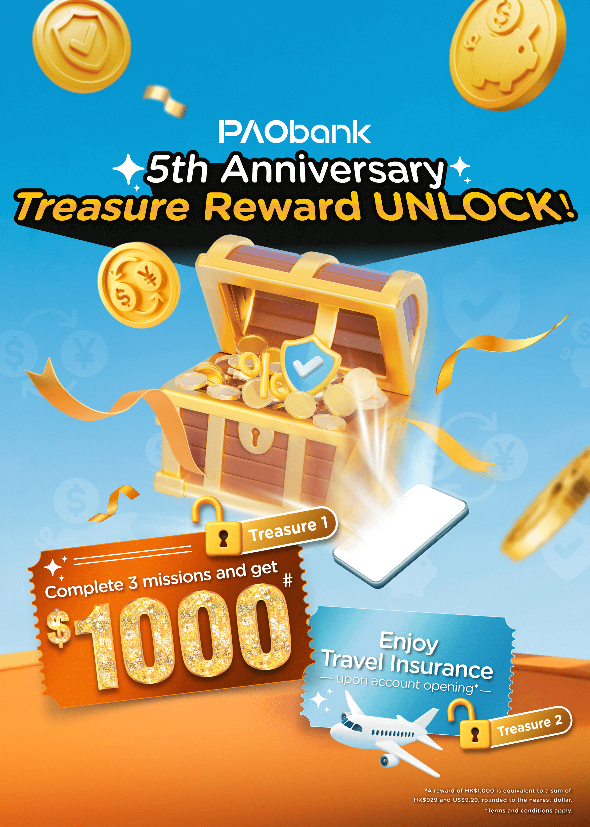 PAObank 5th Anniversary Treasure Reward UNLOCK